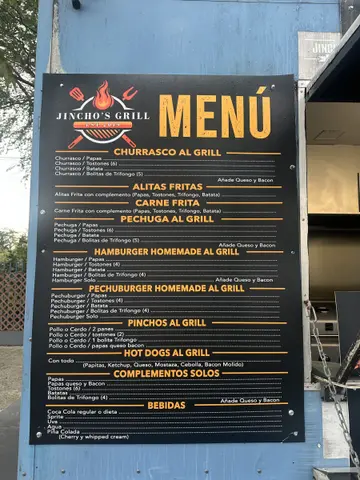 Foto del menú original de Jincho’s Grill